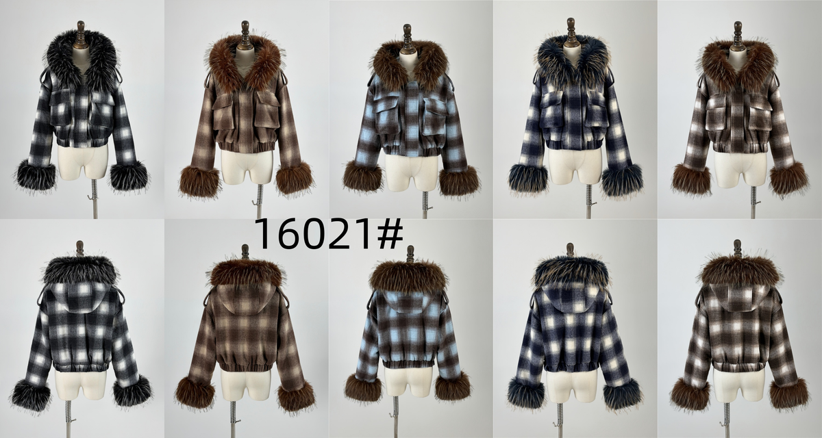 Women's Short Thick Warm Eco-Friendly Faux Fur Jacket wholesale manufacturer style 16021 view 1