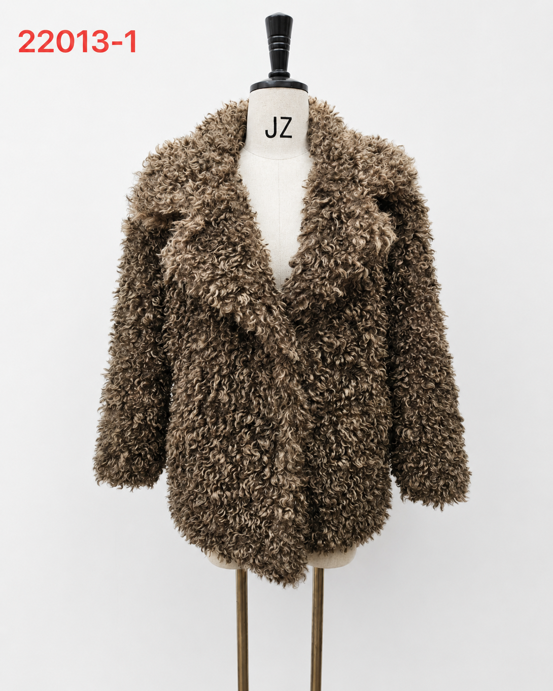 Women's Short Thick Warm Eco-Friendly Faux Fur Jacket wholesale manufacturer style 22013-1 view 1