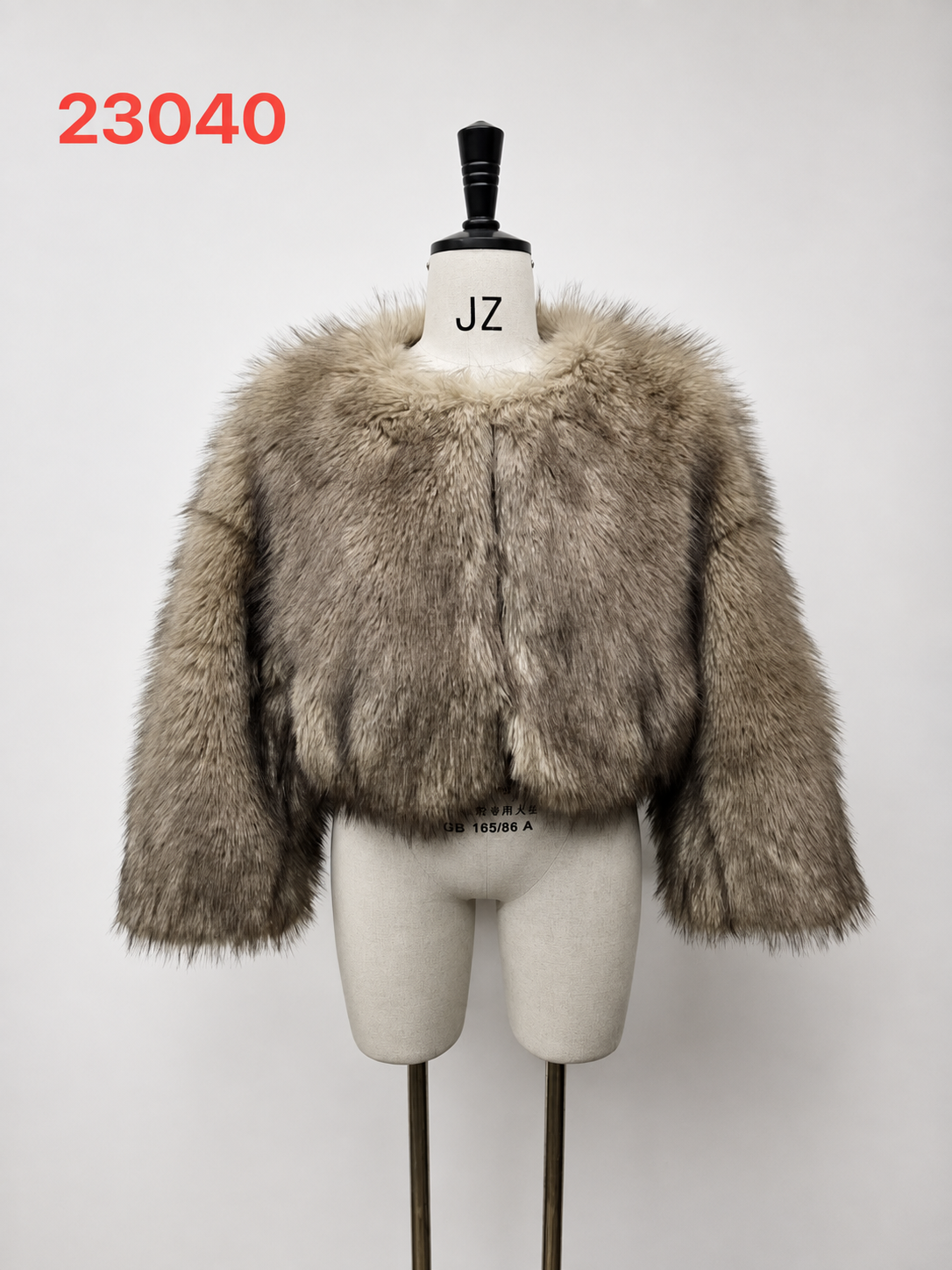 Women's Short Thick Warm Eco-Friendly Faux Fur Jacket wholesale manufacturer style 23040 view 1