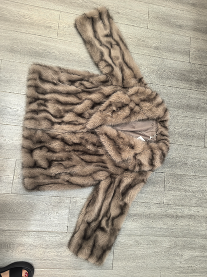 Women's Short Thick Warm Eco-Friendly Faux Fur Jacket wholesale manufacturer style 23067 view 3