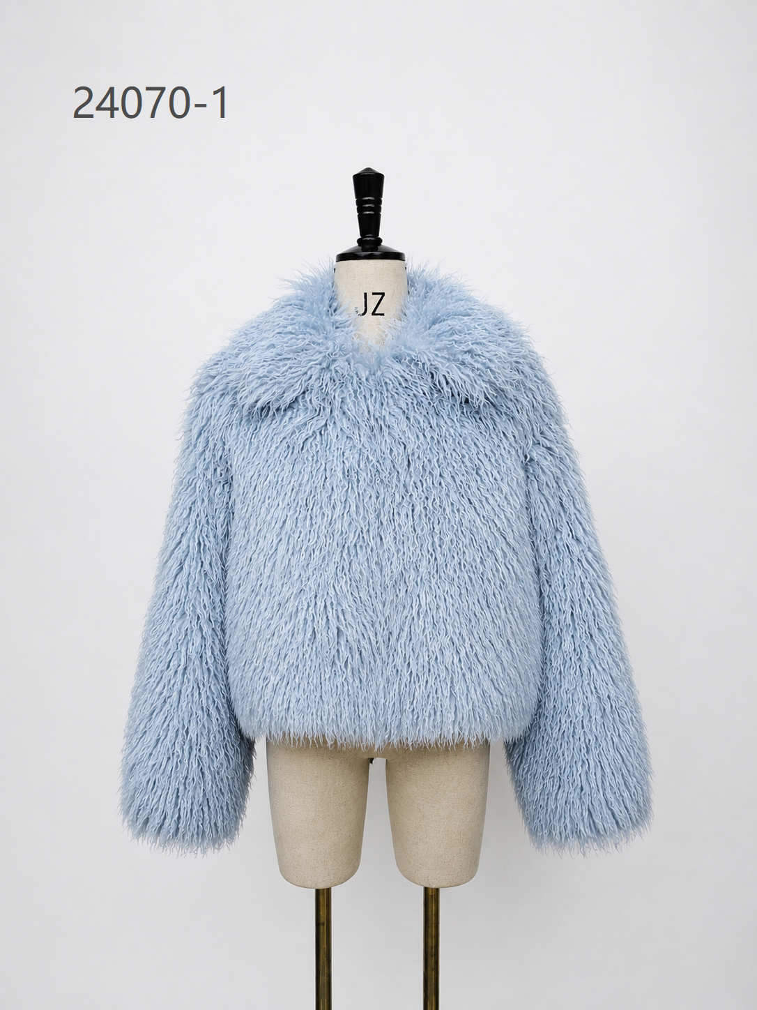 Women's Short Thick Warm Eco-Friendly Faux Fur Jacket wholesale manufacturer style 24071-1 view 1