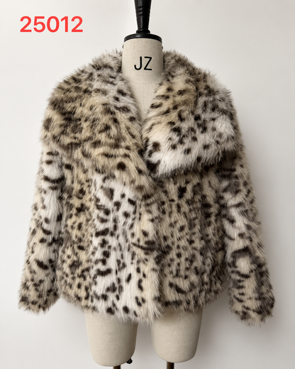 Women's Short Thick Warm Eco-Friendly Faux Fur Jacket wholesale manufacturer style 25012 view 1