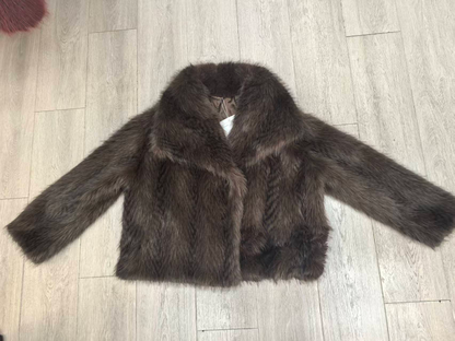 Women's Short Thick Warm Eco-Friendly Faux Fur Jacket wholesale manufacturer style 25012 view 2