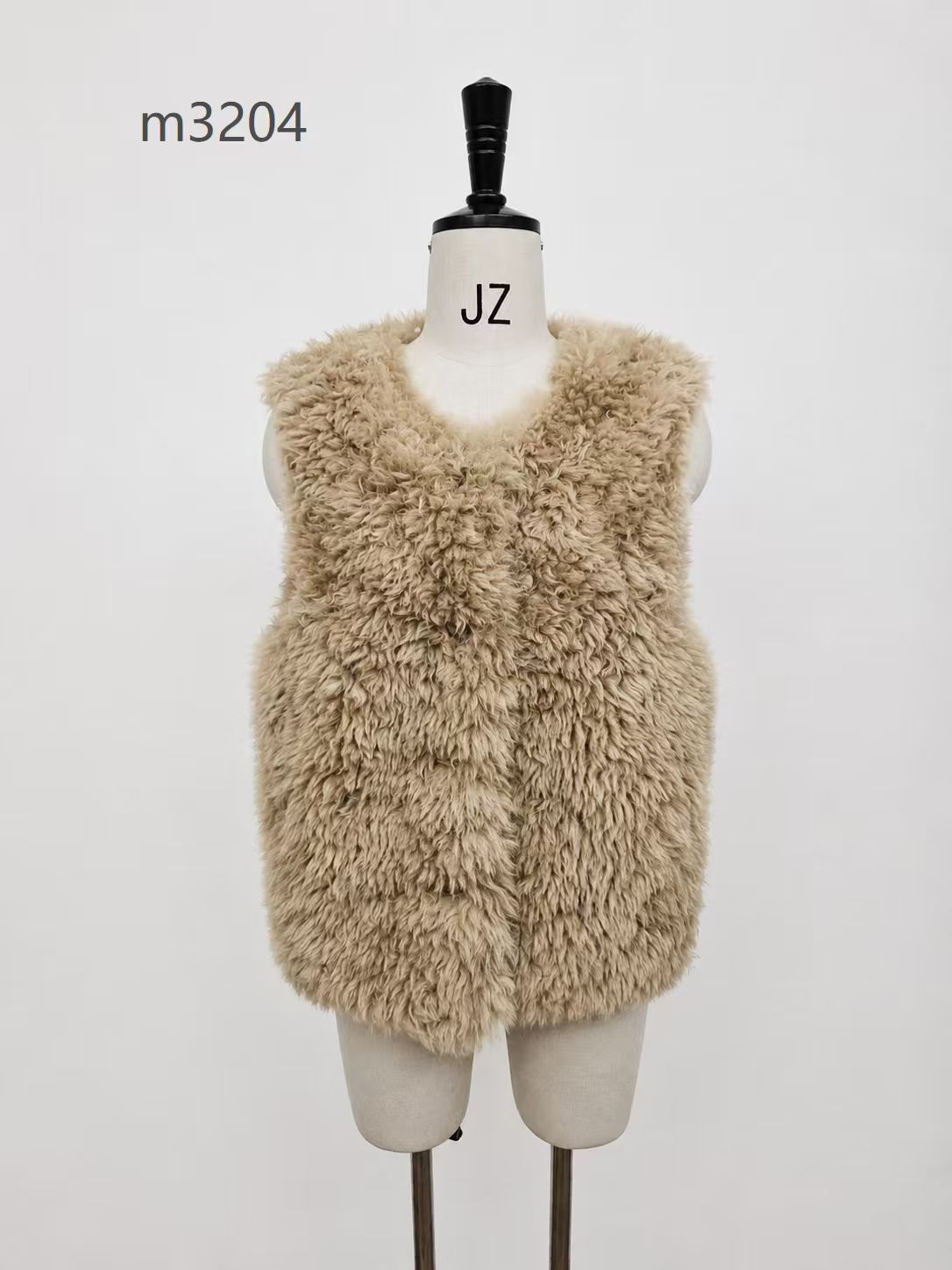 Women's Sleeveless Eco-Friendly Faux Fur Vest wholesale manufacturer style M3204 view 1