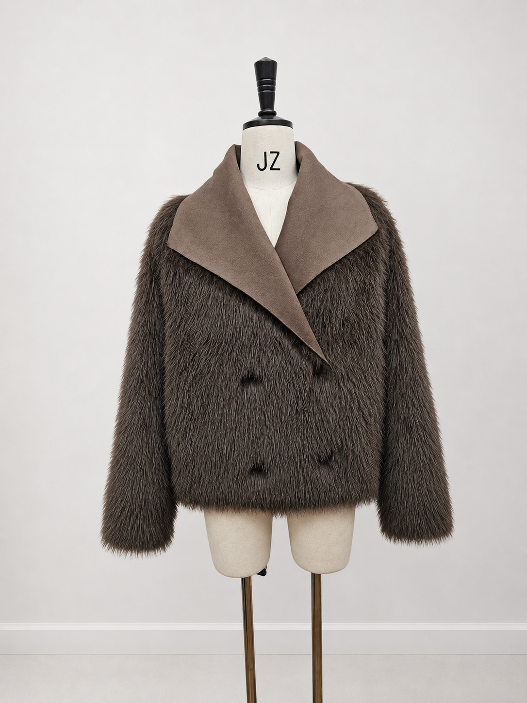 Women's Short Thick Warm Eco-Friendly Faux Fur Jacket wholesale manufacturer style M3383 view 2