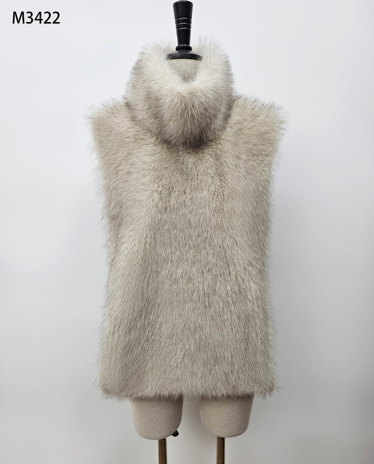 Women's Sleeveless Eco-Friendly Faux Fur Vest wholesale manufacturer style M3422 view 1
