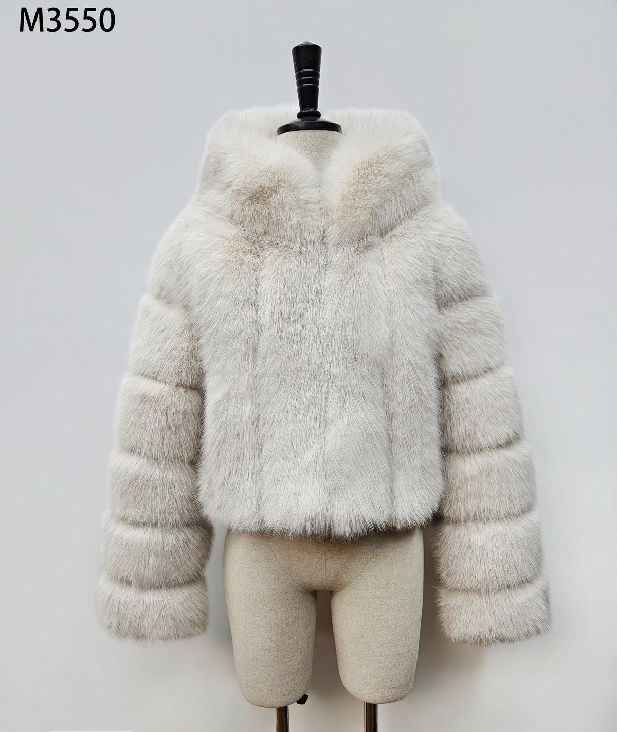 Women's Short Thick Warm Eco-Friendly Faux Fur Jacket wholesale manufacturer style M3550 view 1