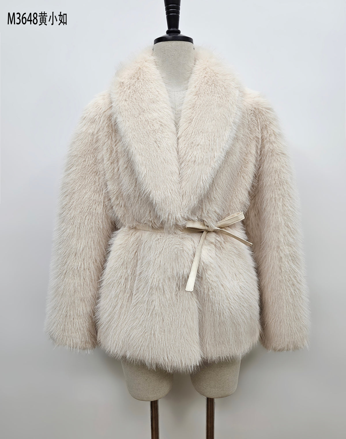 Women's Short Thick Warm Eco-Friendly Faux Fur Jacket wholesale manufacturer style M3648 view 1