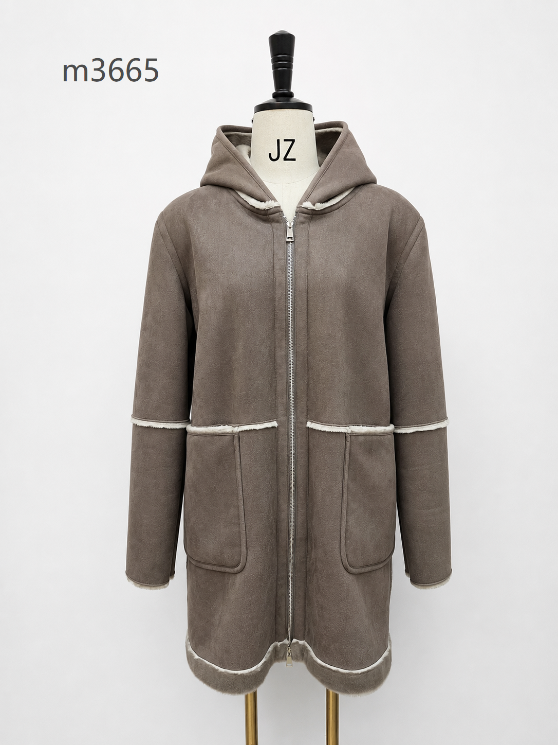 Women's Long Thick Warm Eco-Friendly Faux Fur Coat wholesale manufacturer style M3665 view 1
