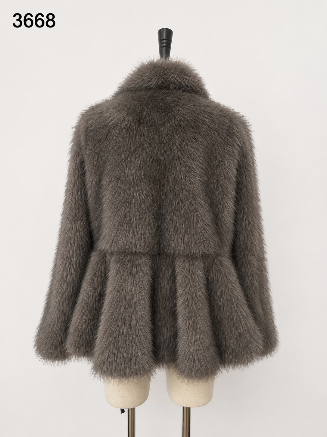 Women's Short Thick Warm Eco-Friendly Faux Fur Jacket wholesale manufacturer style M3668 view 1