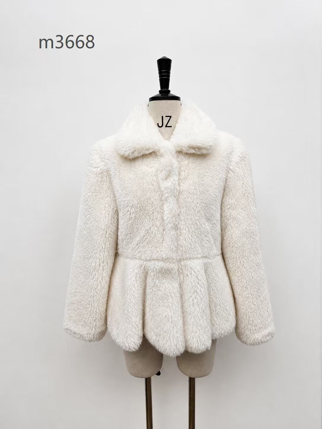 Women's Short Thick Warm Eco-Friendly Faux Fur Jacket wholesale manufacturer style M3668 view 5