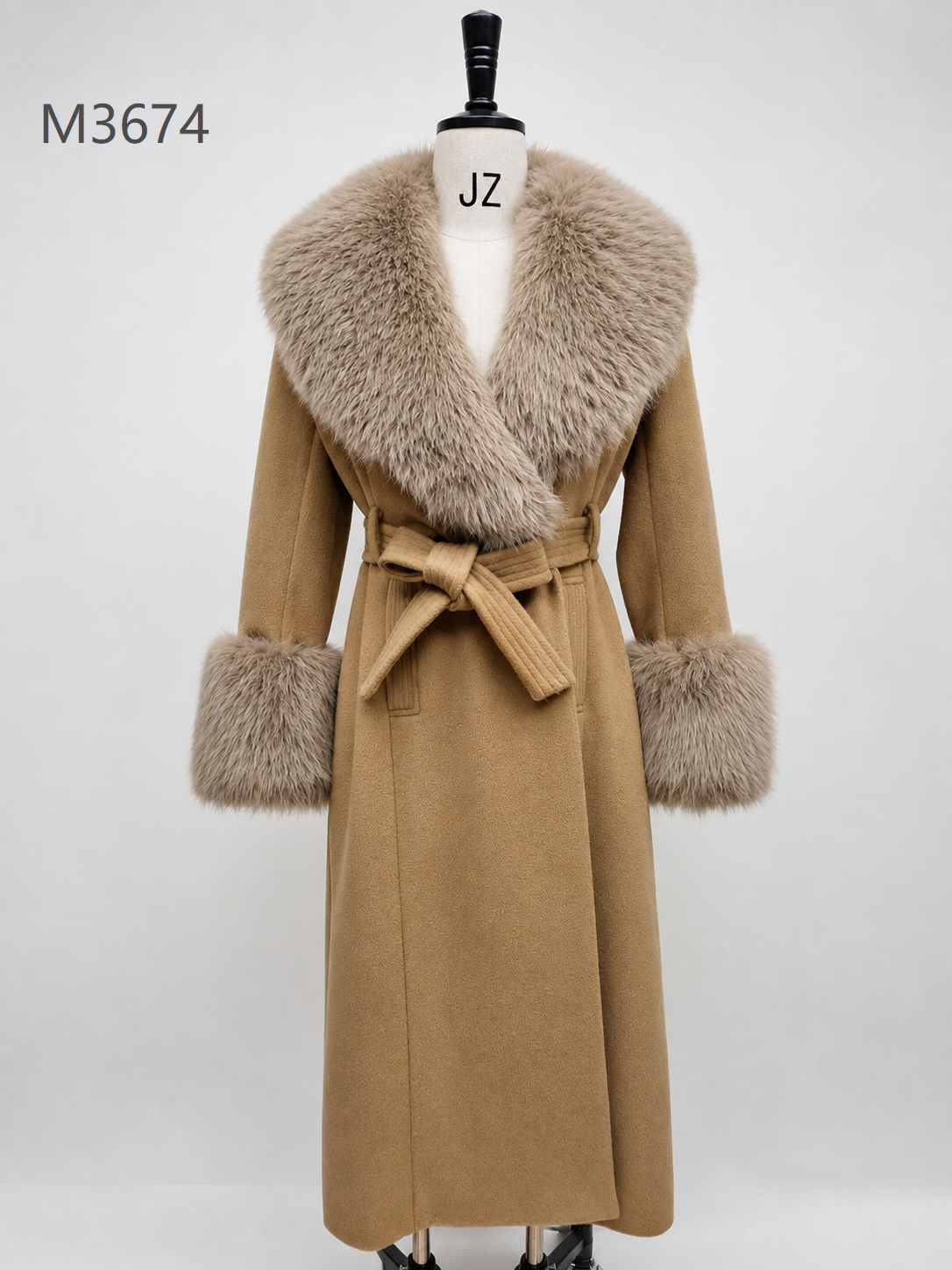 Women's Long Thick Warm Eco-Friendly Faux Fur Coat wholesale manufacturer style M3674 view 1