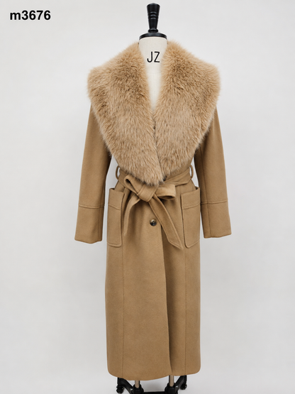Women's Long Thick Warm Eco-Friendly Faux Fur Coat wholesale manufacturer style M3674 view 2