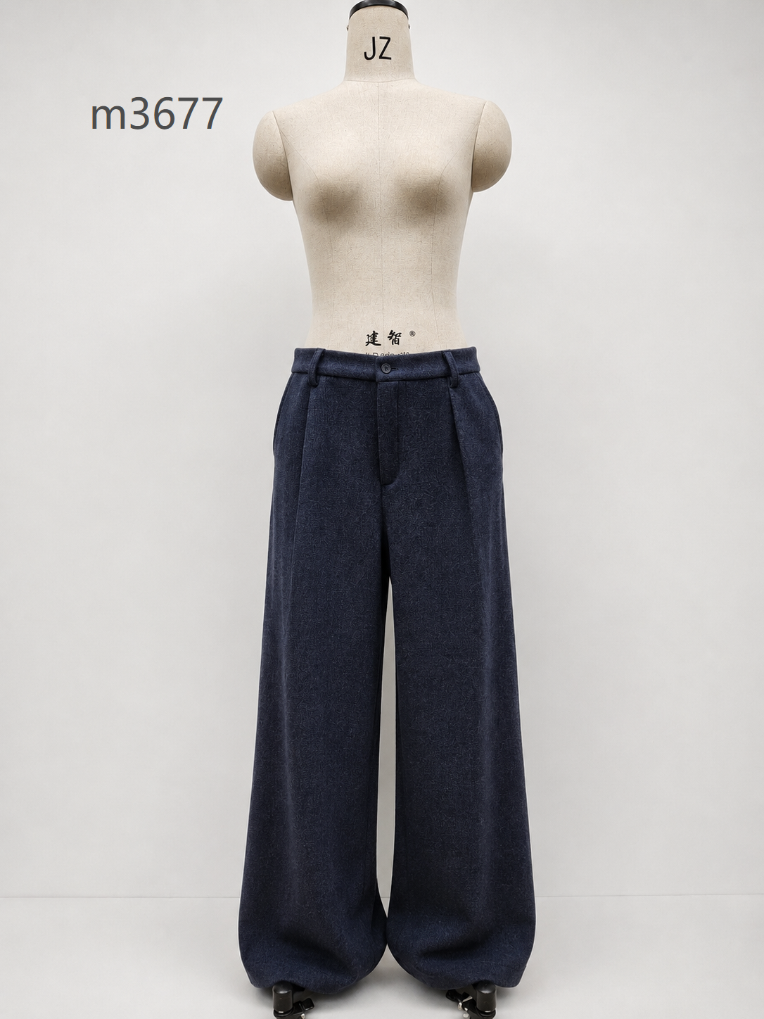 Women's Winter Wide-Leg Pants for Custom Outerwear Set wholesale manufacturer style M3677 view 1