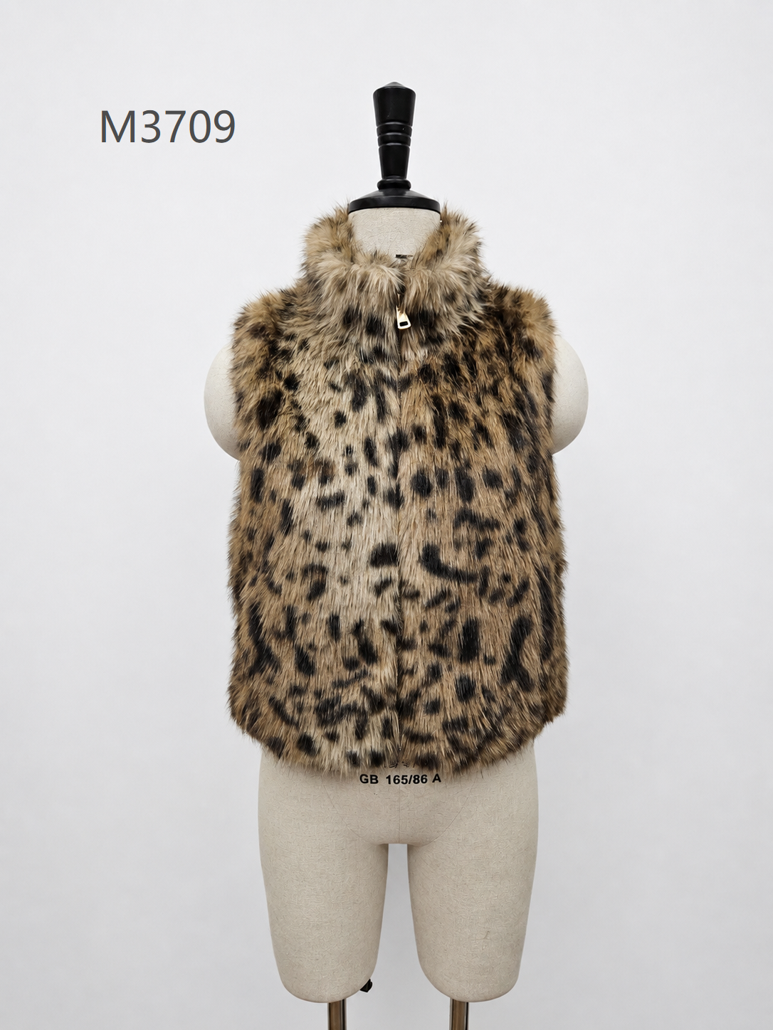Women's Sleeveless Eco-Friendly Faux Fur Vest wholesale manufacturer style M3709 view 1