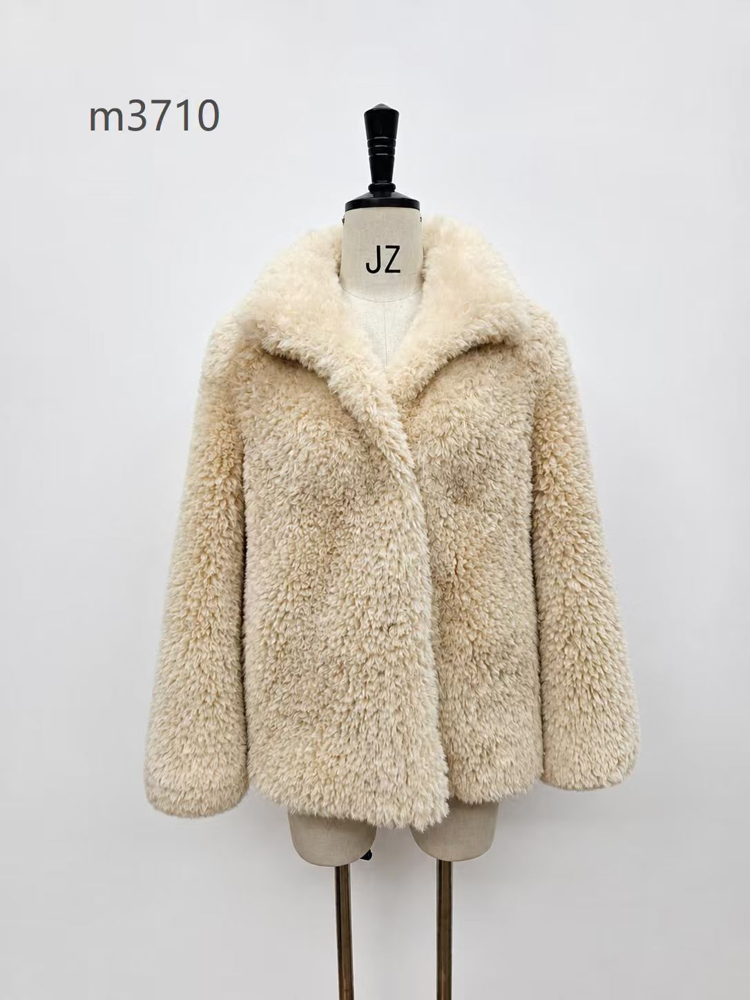 Women's Short Thick Warm Eco-Friendly Faux Fur Jacket wholesale manufacturer style M3710 view 1