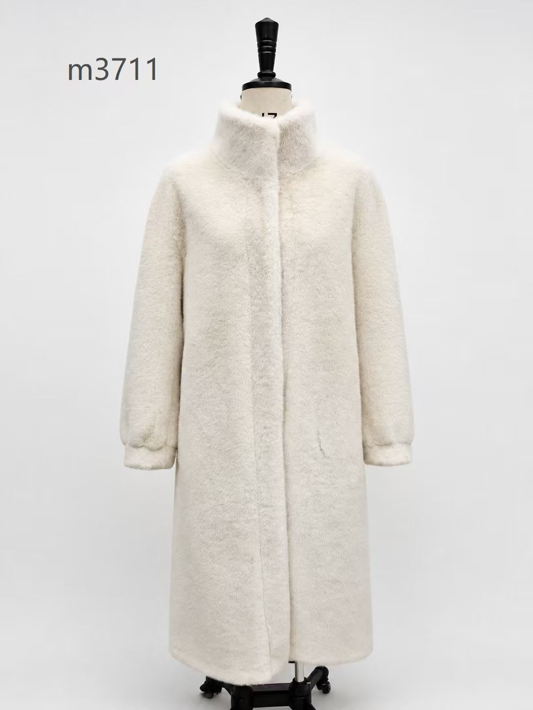 Women's Long Thick Warm Eco-Friendly Faux Fur Coat wholesale manufacturer style M3711 view 1