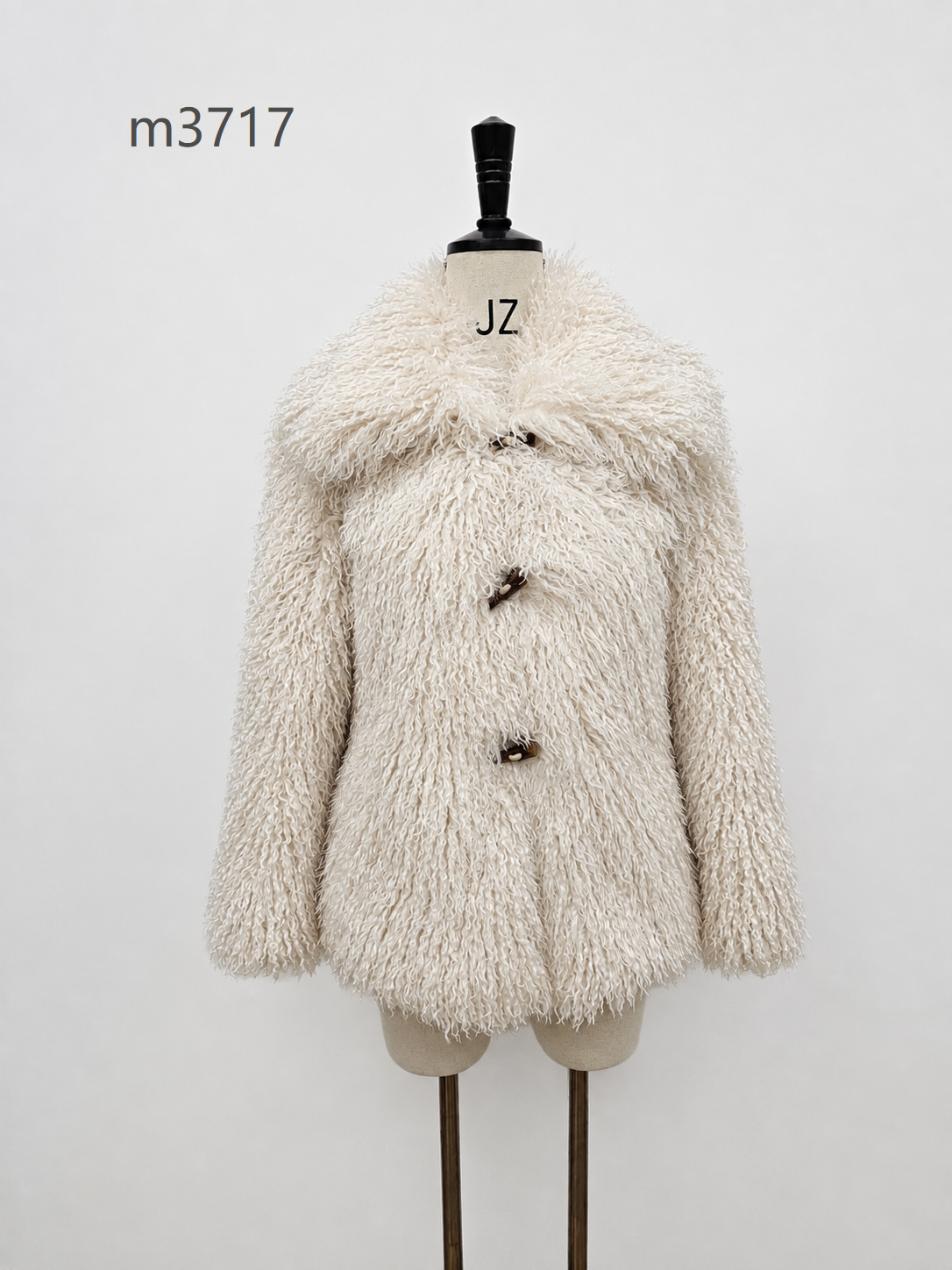 Women's Short Thick Warm Eco-Friendly Faux Fur Jacket wholesale manufacturer style M3717 view 1