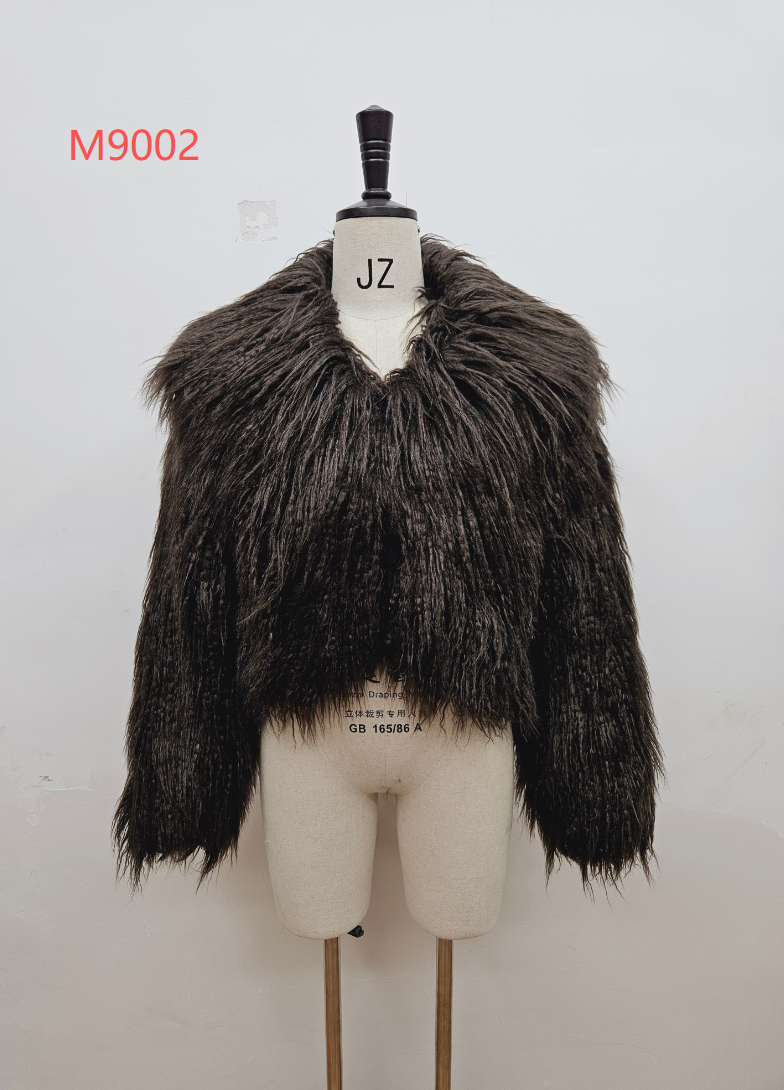 Women's Short Thick Warm Eco-Friendly Faux Fur Jacket wholesale manufacturer style M9002 view 1