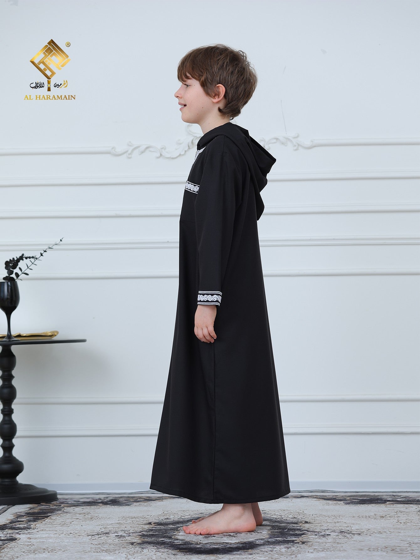 Moroccan Embroidered Long Sleeve Boys Thobe Wholesale Ready to Ship | KID0012 wholesale KID0012 image 2