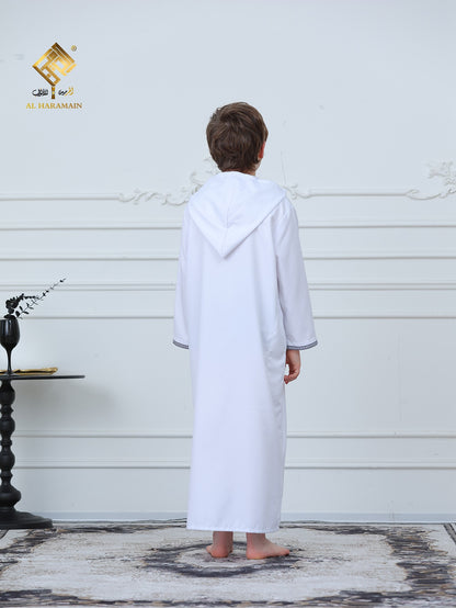 Moroccan Embroidered Long Sleeve Boys Thobe Wholesale Ready to Ship | KID0014 wholesale KID0014 image 2