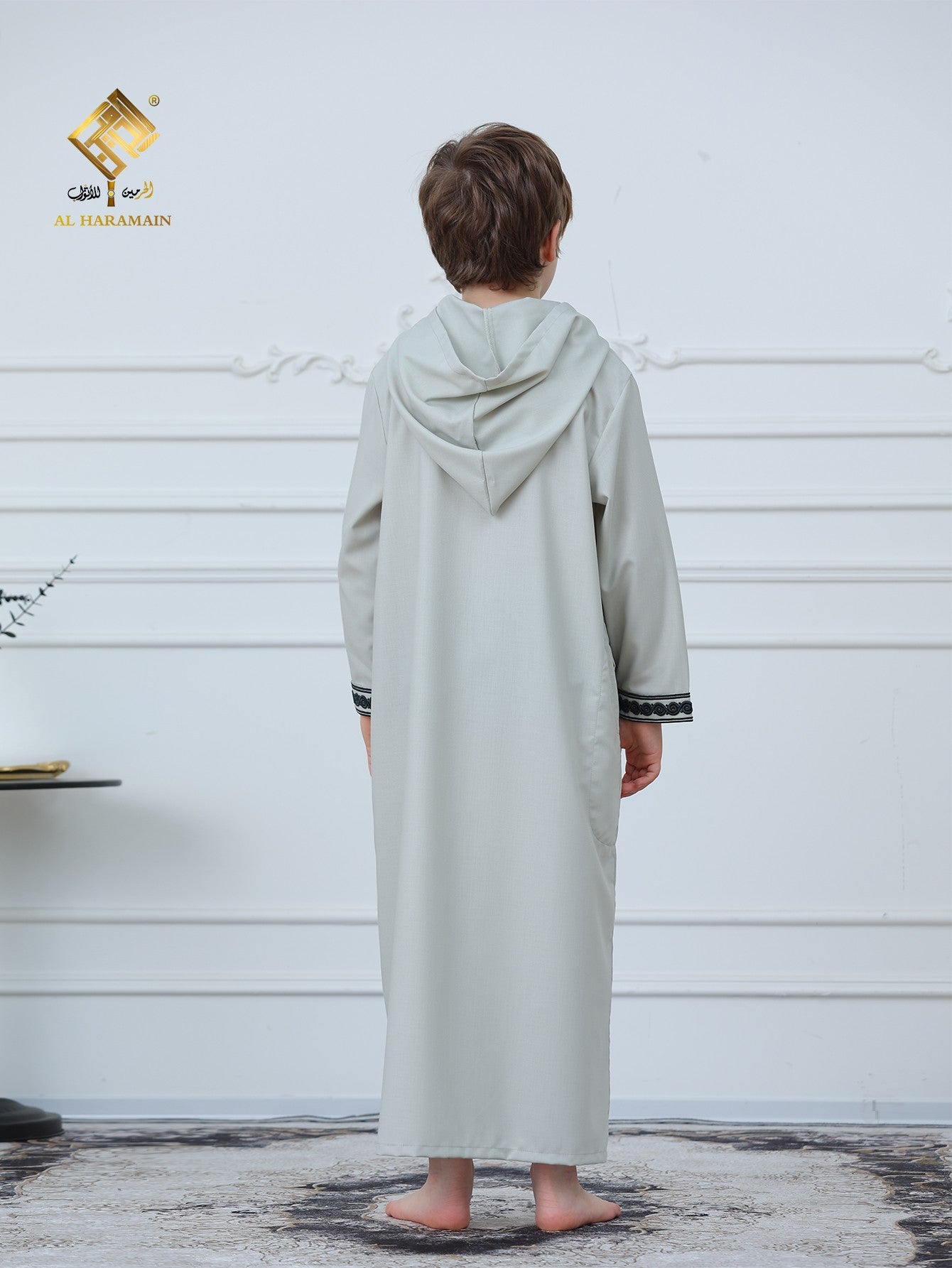 Moroccan Embroidered Long Sleeve Boys Thobe Wholesale Ready to Ship | KID0020 wholesale KID0020 image 4