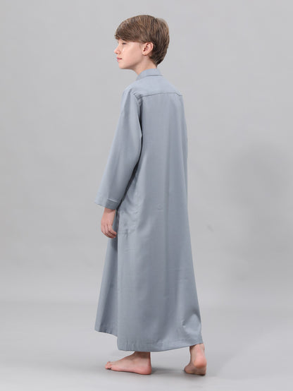 Moroccan Embroidered Long Sleeve Boys Thobe Wholesale Ready to Ship | KID0028 wholesale KID0028 image 2