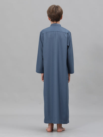 Moroccan Embroidered Long Sleeve Boys Thobe Wholesale Ready to Ship | KID0029 wholesale KID0029 image 3