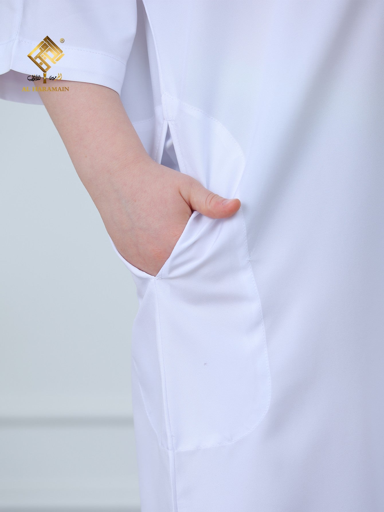 Moroccan Embroidered Short Sleeve Boys Thobe Wholesale Ready to Ship | KID0006 wholesale KID0006 image 8