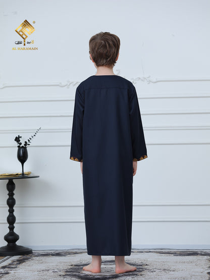 Omani Tassel Long Sleeve Boys Thobe Wholesale Ready to Ship | KID0003 wholesale KID0003 image 4