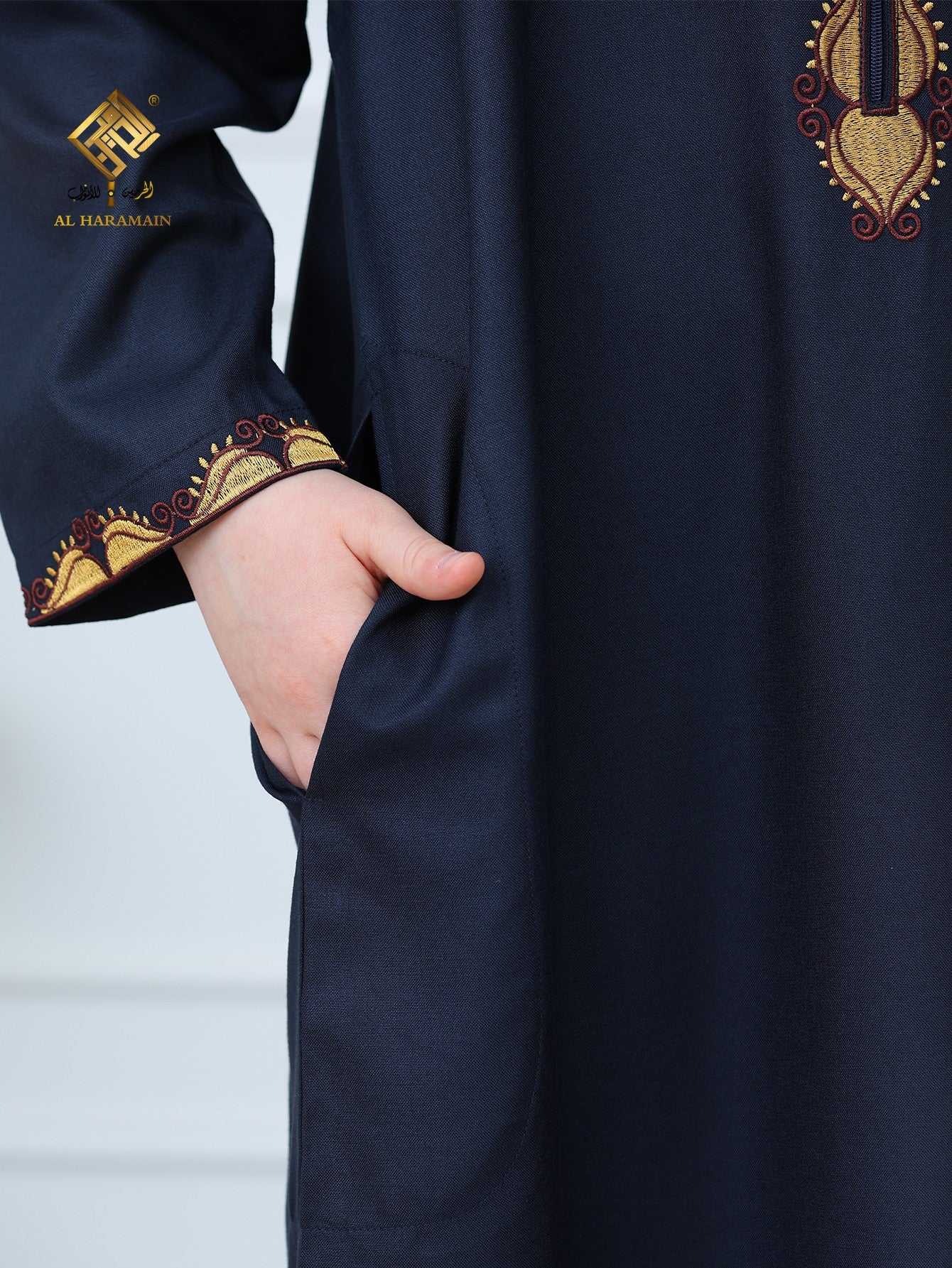 Omani Tassel Long Sleeve Boys Thobe Wholesale Ready to Ship | KID0003 wholesale KID0003 image 7