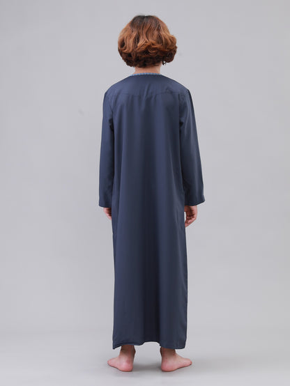 Omani Tassel Long Sleeve Boys Thobe Wholesale Ready to Ship | KID0005 wholesale KID0005 image 5