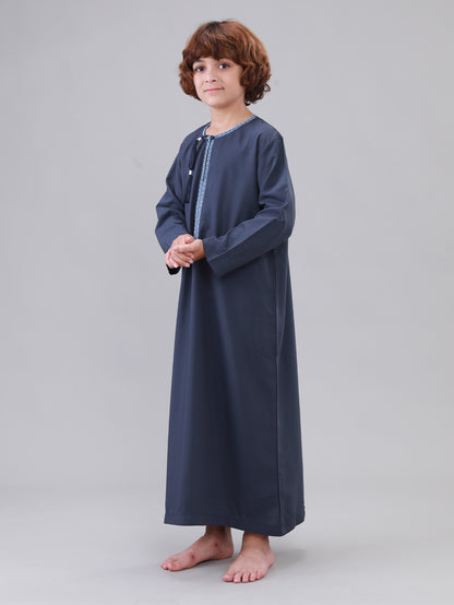 Omani Tassel Long Sleeve Boys Thobe Wholesale Ready to Ship | KID0005 wholesale KID0005 image 6