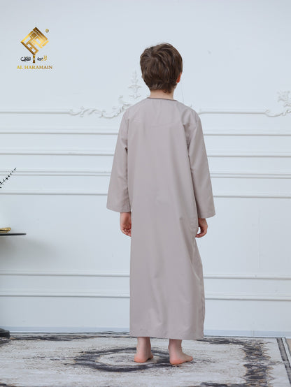 Omani Tassel Long Sleeve Boys Thobe Wholesale Ready to Ship | KID0013 wholesale KID0013 image 2