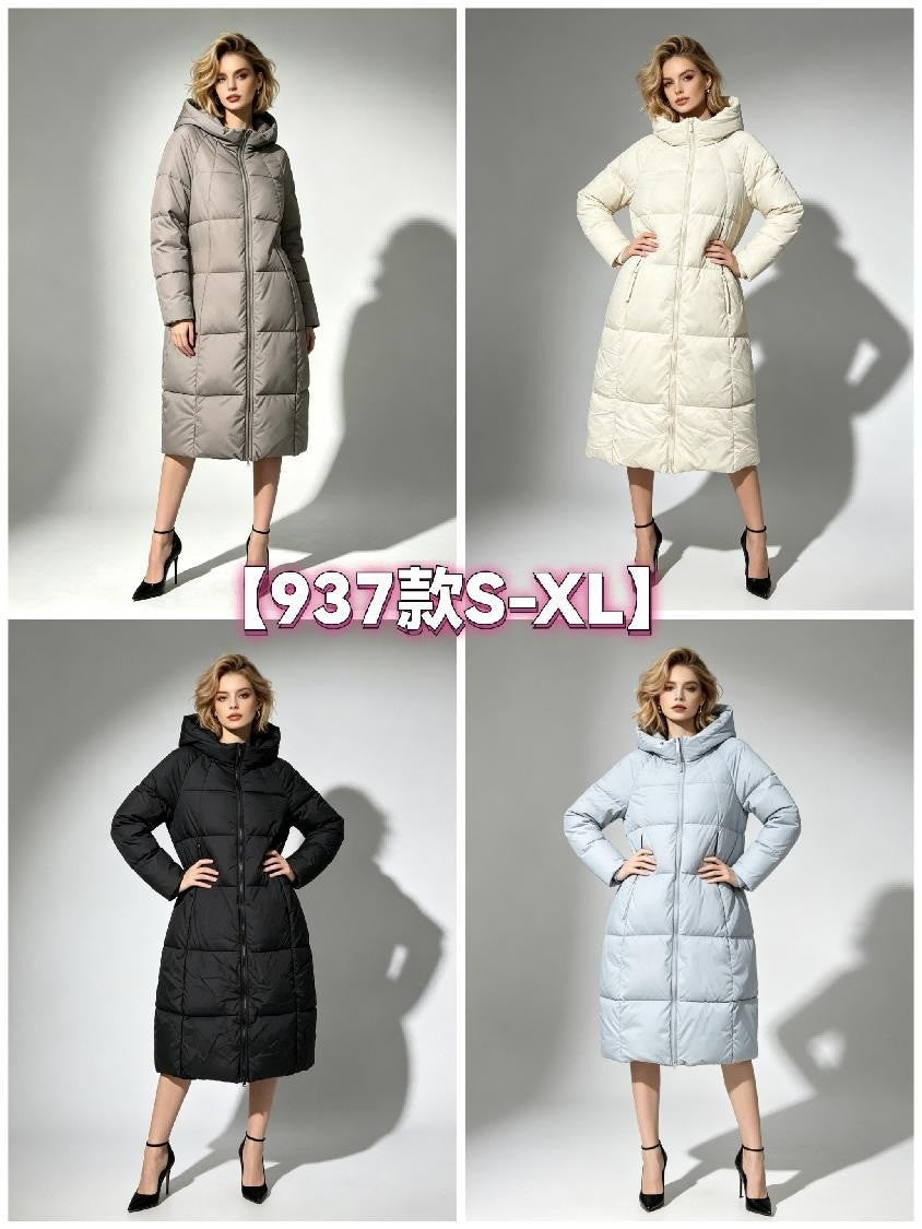 Women's Long Puffer Coat wholesale ready stock custom logo PJ-0815-041 image 1