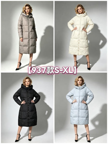 Women's Long Puffer Coat wholesale ready stock custom logo PJ-0815-041 image 1
