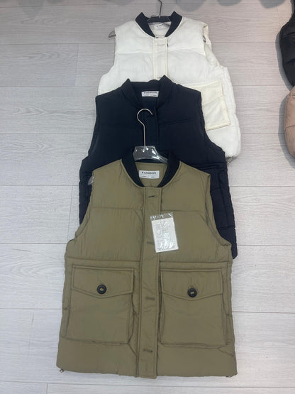 Women's Puffer Vest wholesale ready stock custom logo PJ-0815-058 image 1