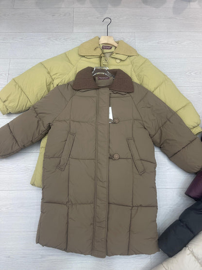 Women's Long Puffer Coat wholesale ready stock custom logo PJ-0815-062 image 1