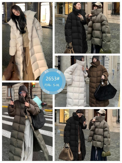 Women's Long Puffer Coat wholesale ready stock custom logo PJ-0815-078 image 2