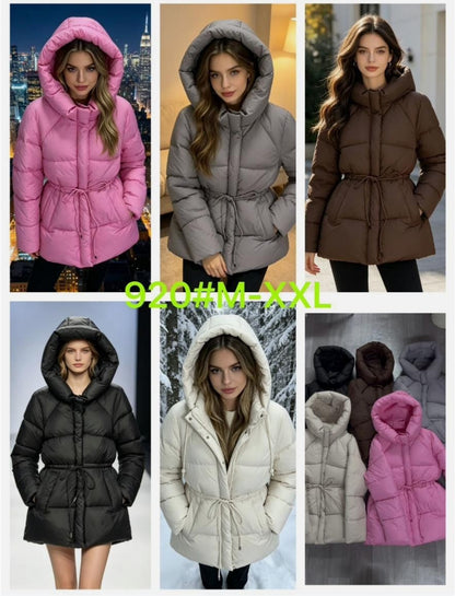 Women's Long Puffer Coat wholesale ready stock custom logo PJ-0815-093 image 2