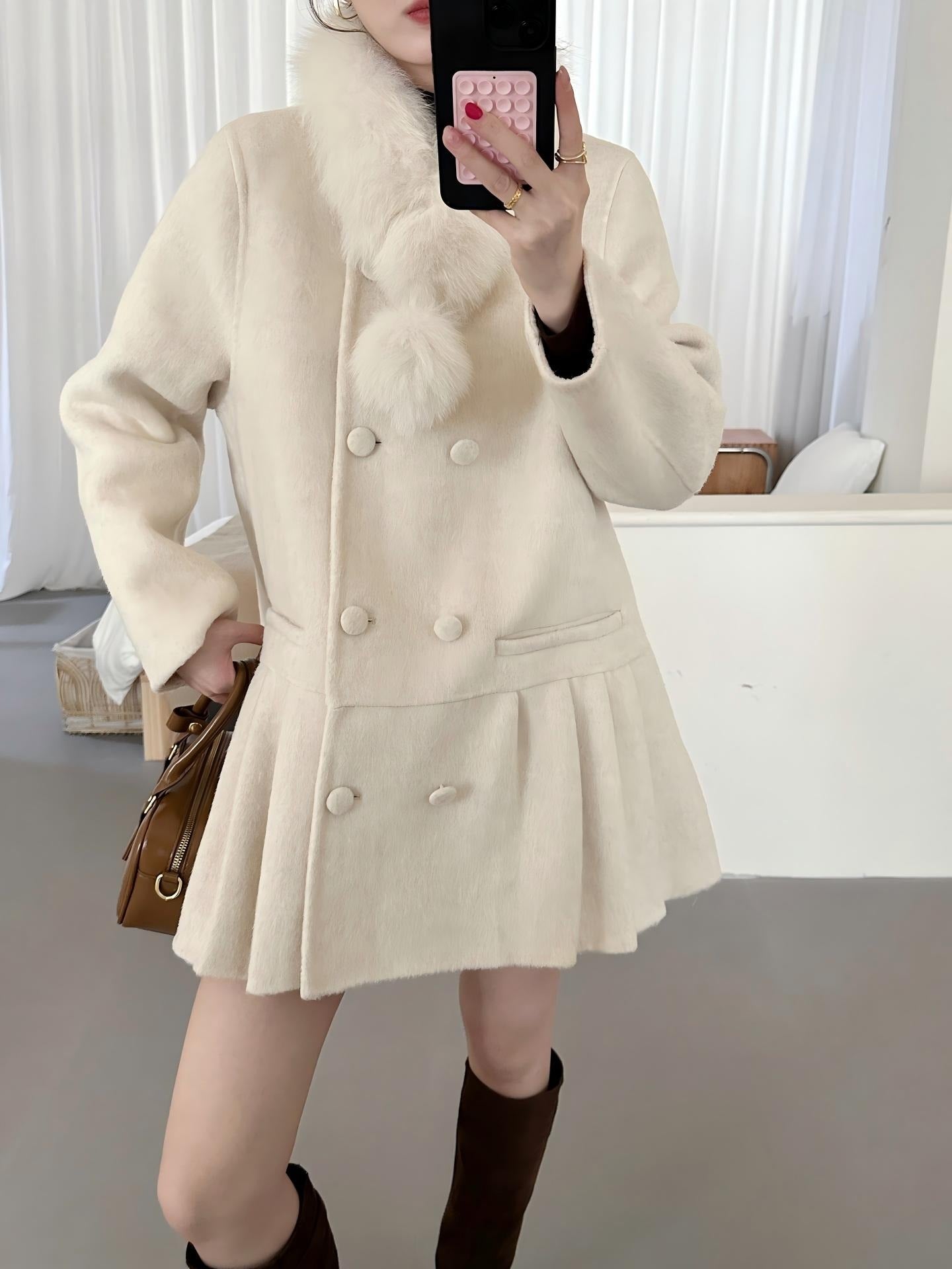 Ready Stock Women's Winter Wool Coat 802 - Wholesale OEM ODM Wool Outerwear Factory - ready stock wholesale winter wool coat 802