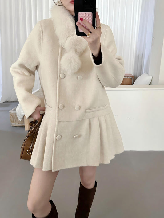 Ready Stock Women's Winter Wool Coat 802 - Wholesale OEM ODM Wool Outerwear Factory - ready stock wholesale winter wool coat 802
