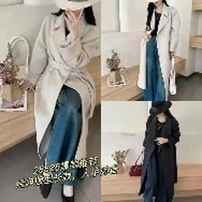 Ready Stock Women's Winter Wool Coat 8185 - Wholesale OEM ODM Wool Outerwear Factory - clear wholesale winter wool coat image 1