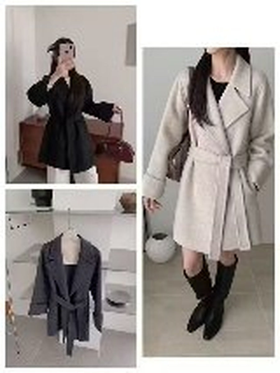 Ready Stock Women's Winter Wool Coat 8185 - Wholesale OEM ODM Wool Outerwear Factory - clear wholesale winter wool coat image 2
