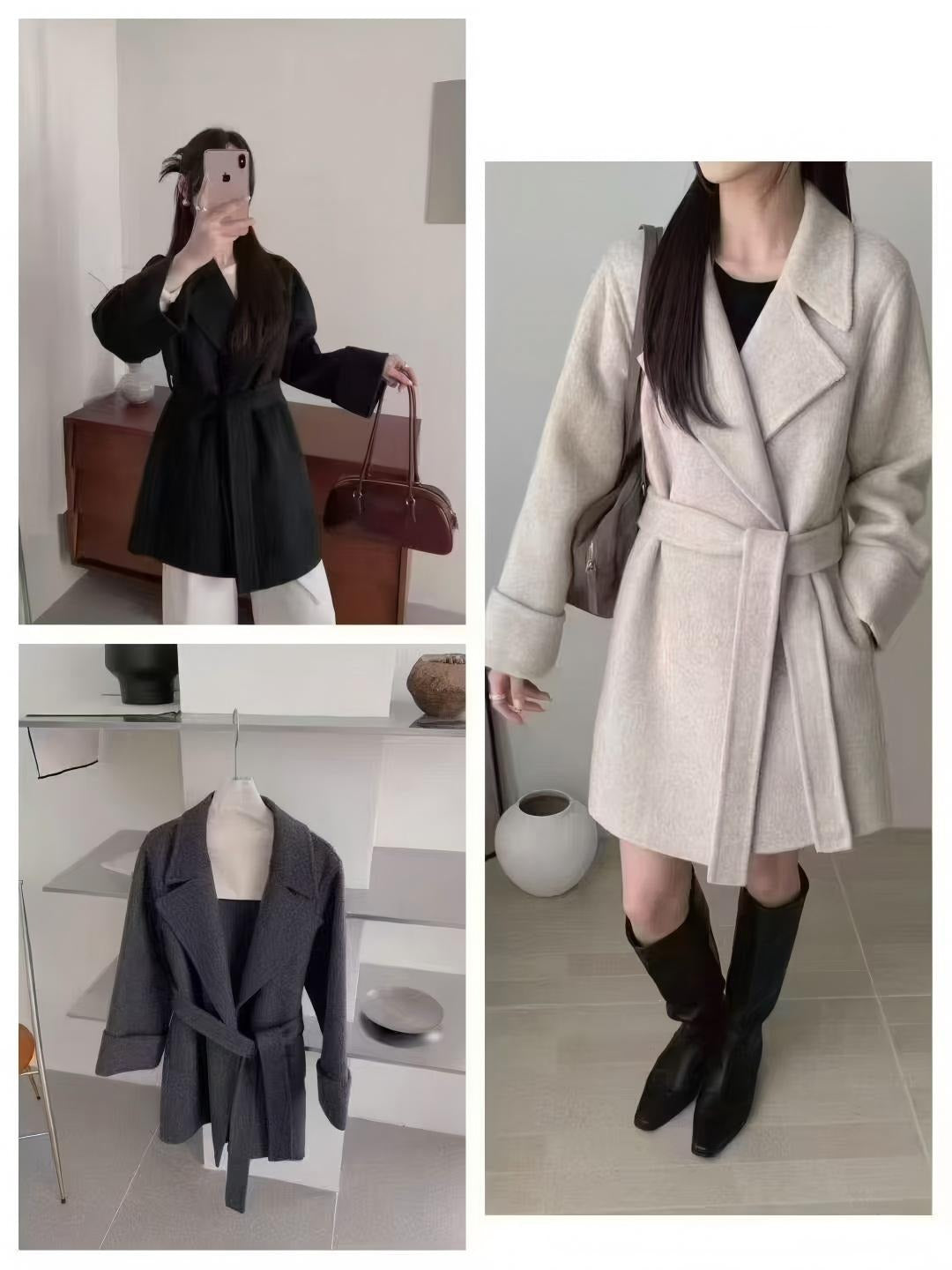 Ready Stock Women's Winter Wool Coat 8196 - Wholesale OEM ODM Wool Outerwear Factory - ready stock wholesale winter wool coat 8196
