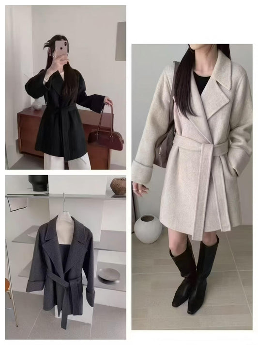 Ready Stock Women's Winter Wool Coat 8196 - Wholesale OEM ODM Wool Outerwear Factory - ready stock wholesale winter wool coat 8196