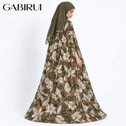 Wholesale luxury sequin beaded abaya manufacturer GBR-11000038193264