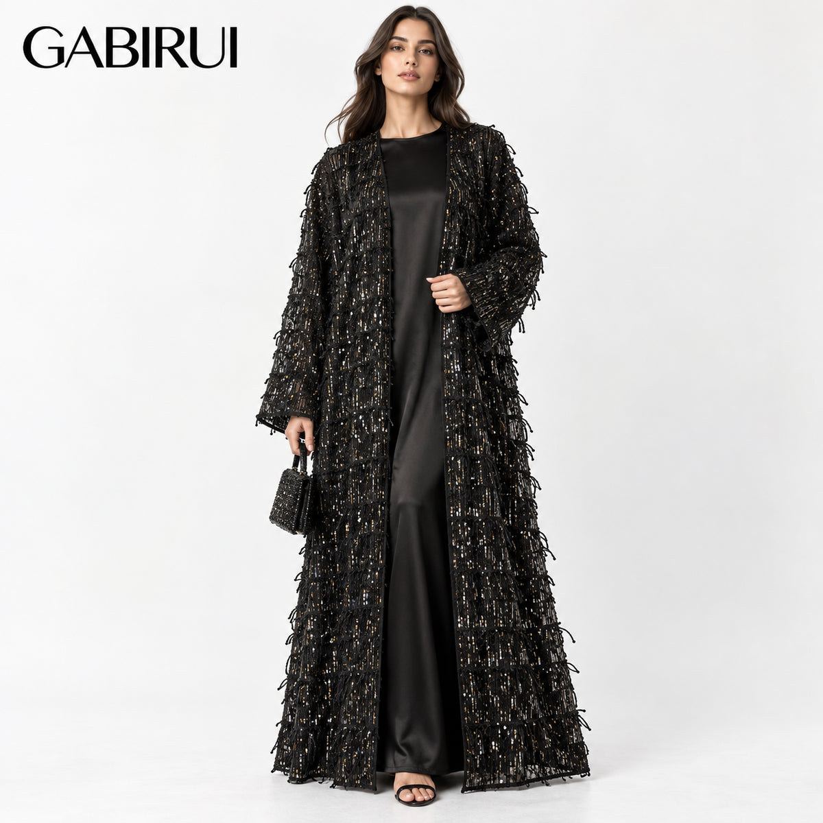 Wholesale luxury sequin beaded abaya manufacturer GBR-11000038199270