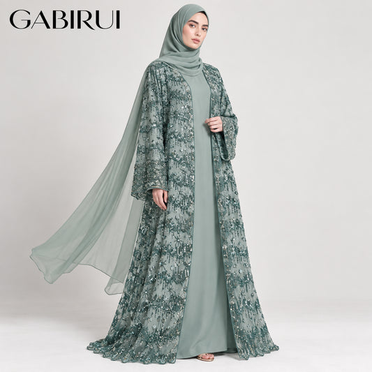 Wholesale luxury sequin beaded abaya manufacturer GBR-11000038352310