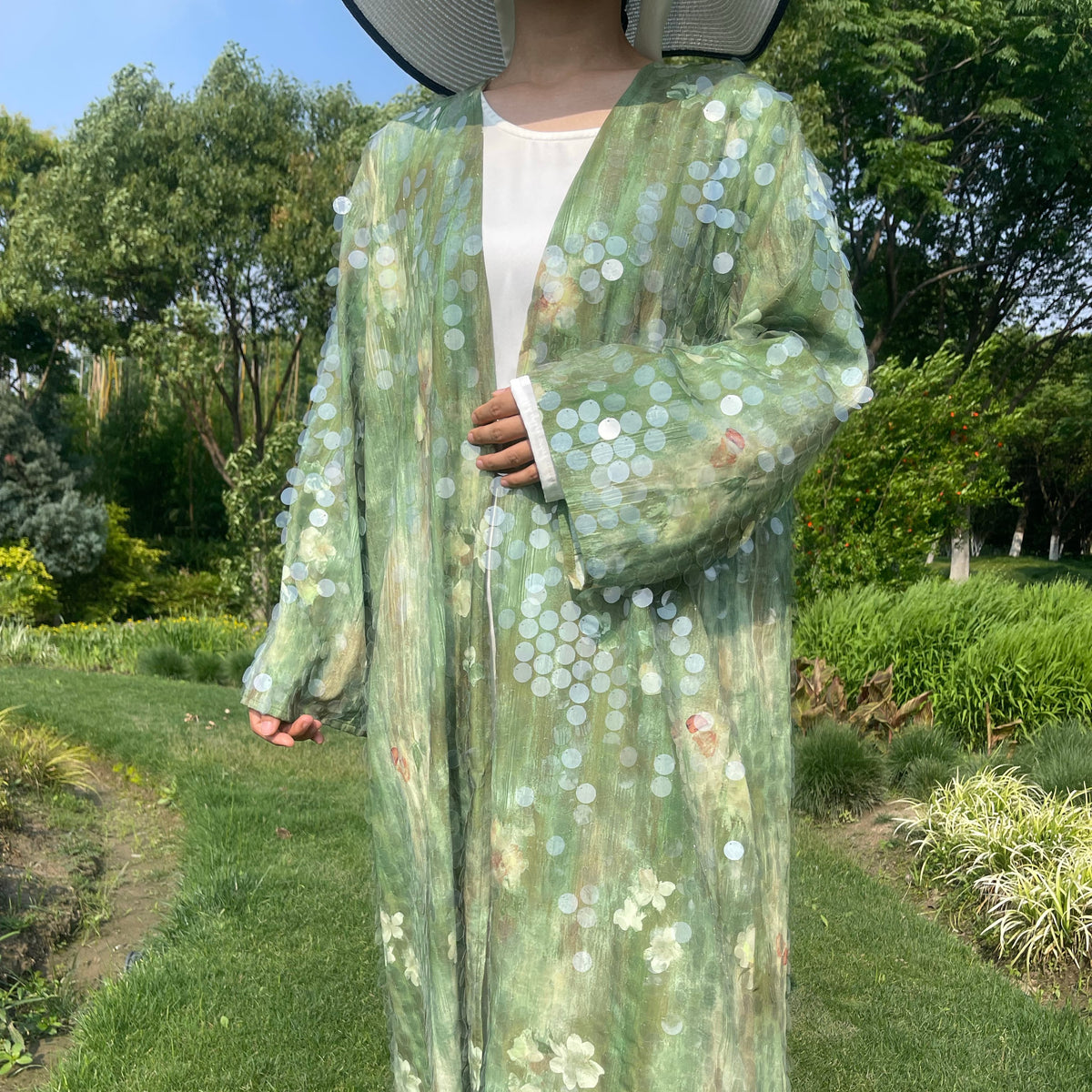 Wholesale luxury sequin beaded abaya manufacturer GBR-1601514192109